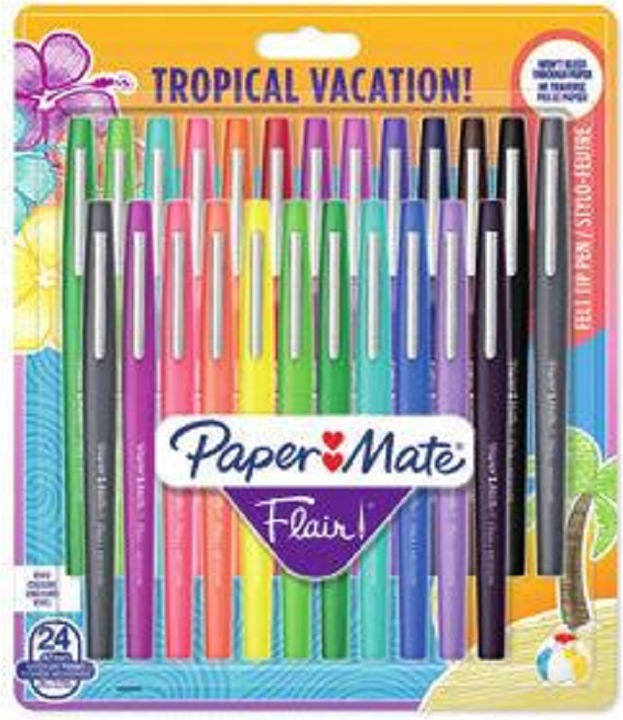 Paper Mate Faserschreiber Flair (Mehrfarbig, 24 x)