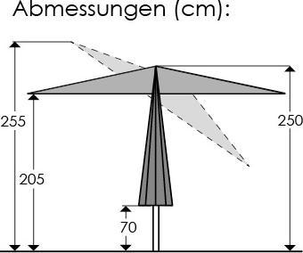 Actual product image Schneider Schirme Market Umbrella Schneider Porto 300 x 200 cm anthracite (2 m)