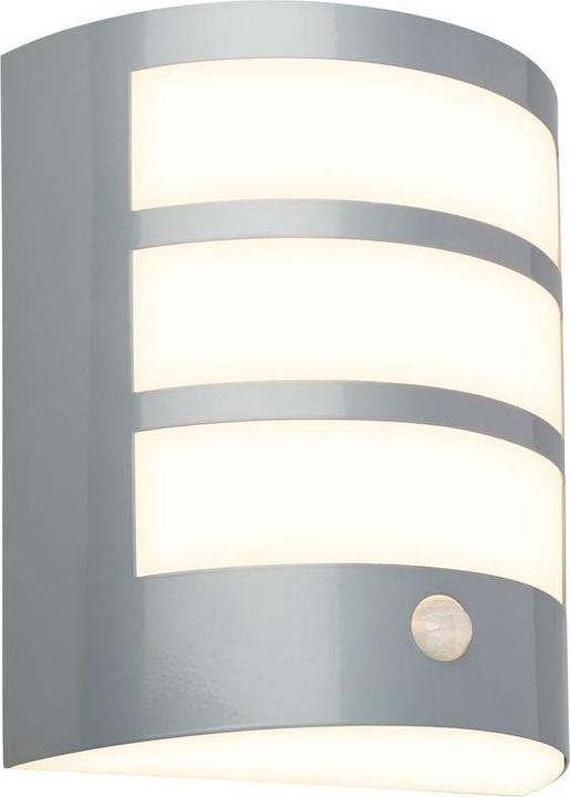 Produktbild Briloner Akku Aussenwandleuchte mit Sensor chrom-matt (700 lm, IP44)