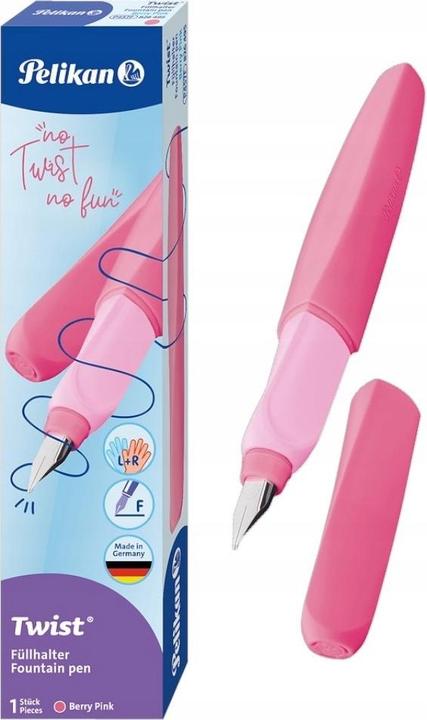 Produktbild Pelikan Füllhalter (Patronenfüllsystem) Twist® Füller für Rechts- und Linkshänder, Berry Pink, Feder (Berry Pink, Pink, 1x)