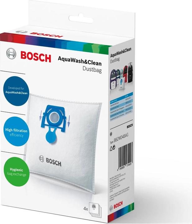 Produktbild Bosch Hausgeräte BBZWD4BAG Zusatz Zylinder-Vakuum Staubbeutel (4 x)