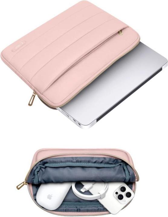 Immagine prodotto Tech-Protect Puffy Laptop Sleeve 13-14" with accessory pouch - Pink (14")