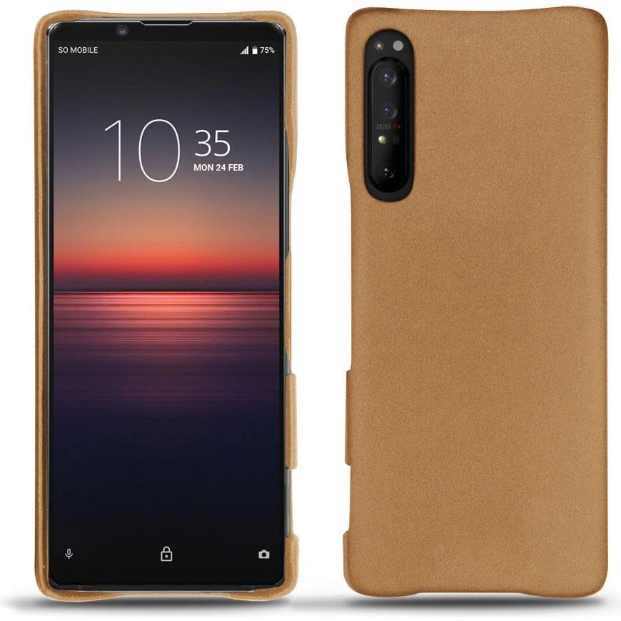 Noreve Lederschutzhülle (Sony Xperia 1 II), Smartphone Hülle, Beige