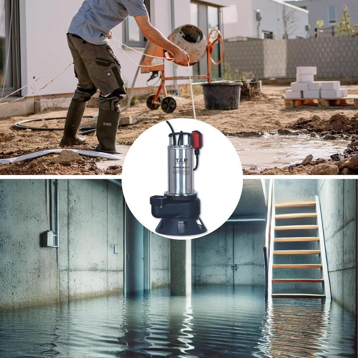 Actual product image TIP Submersible Drainage Pump with 36,000 L/H Flow, 14m Head, 2,200W, for High-Temperature Liquids (Sewage pump)