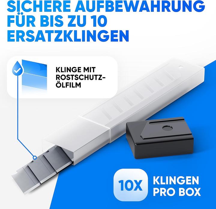 Produktbild ‎Lainfeld 5 Teppichmesser mit 50 Klingen (Cutter)