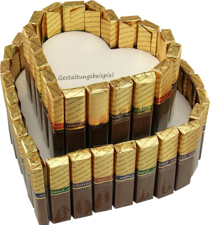 Produktbild trendmarkt24 Styroportorte 2-lagig 17 x 15 x 10 cm gross weiss Tortendummy Geschenktorte Geburtstagsto