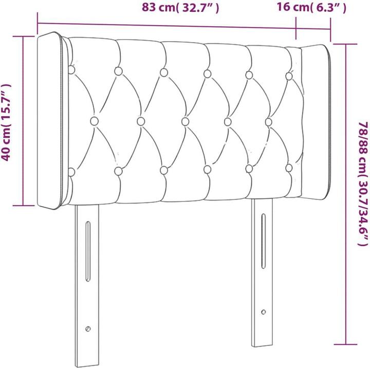 Produktbild vidaXL Kopfteil (83 x 16 x 88 cm)