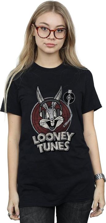 Produktbild Looney Tunes Bugs Bunny Kreis Baumwolle Logo Boyfriend TShirt (XL)