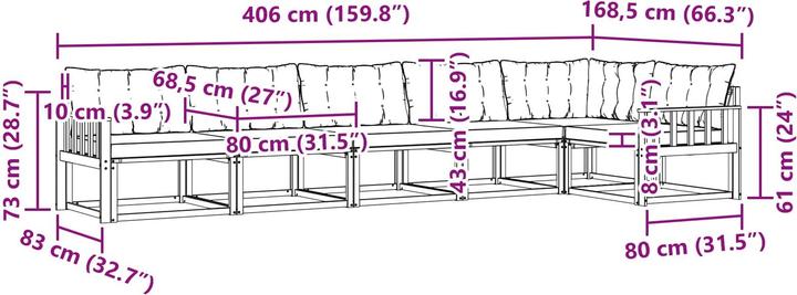 Produktbild vidaXL Outdoor-Sofa