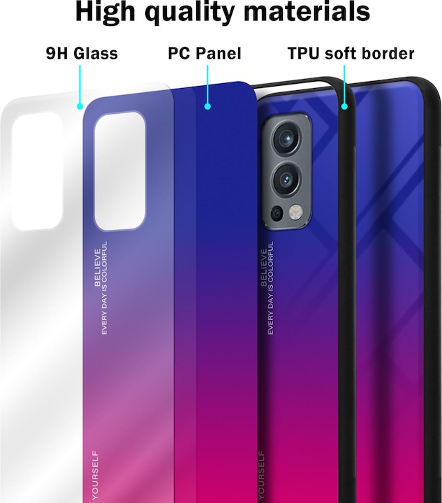 Actual product image Cadorabo TPU 2 colors glass envelope (OnePlus Nord 2 5G)