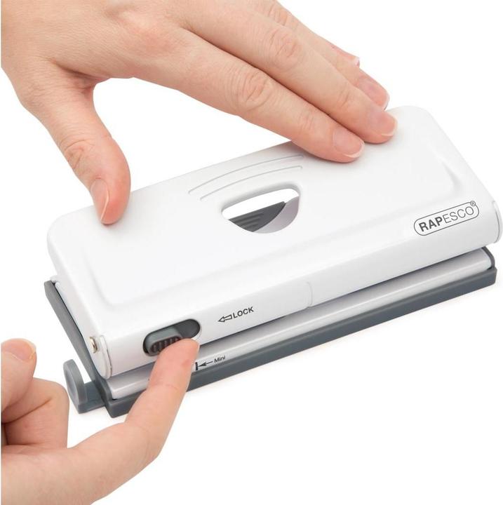 Actual product image Rapesco Adjustable 6-pocket diary punch 10 sheets, white
