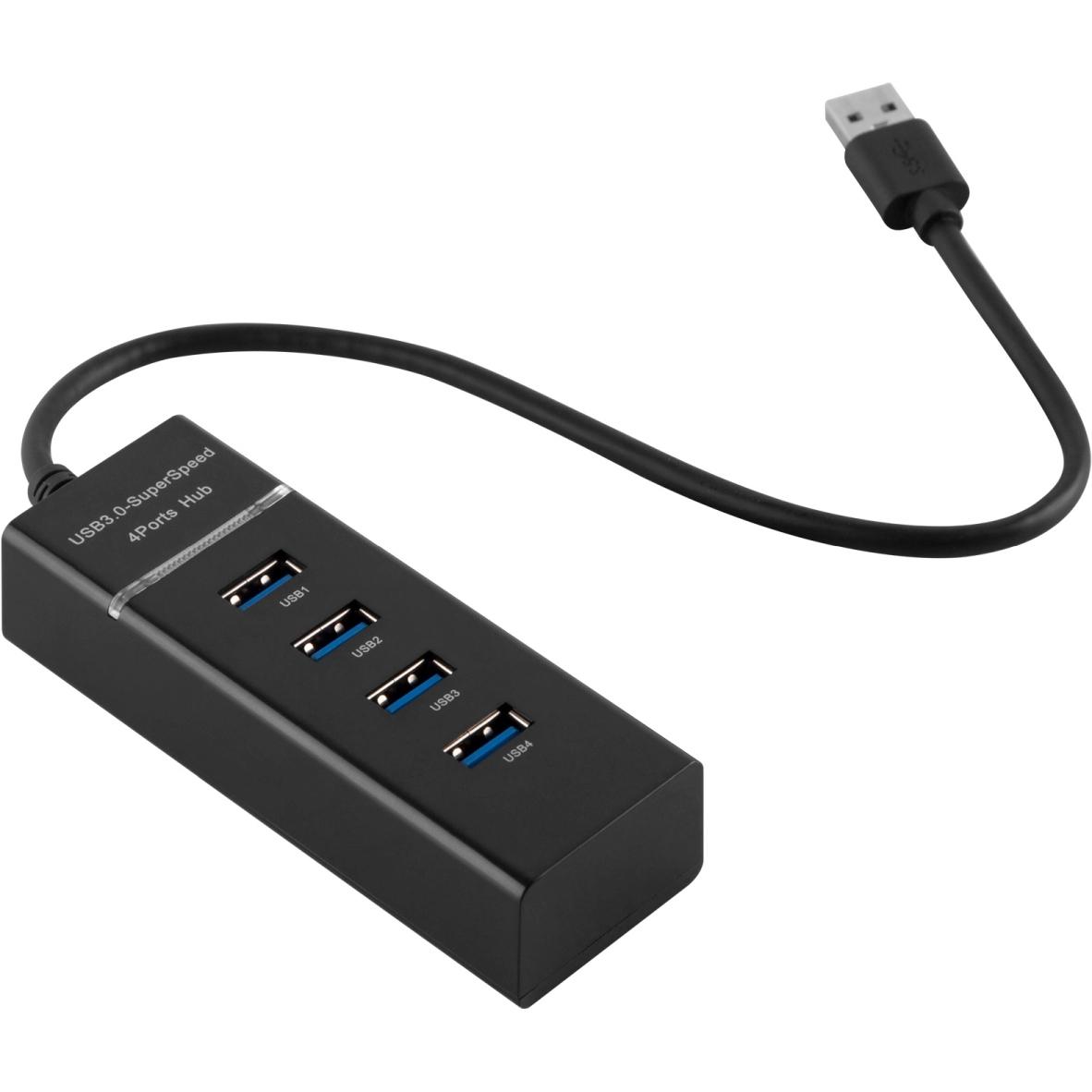 Thumbnail - Cadorabo 4-Port USB Hub (USB-A, 4 Ports), Dockingstation + USB Hub, Schwarz