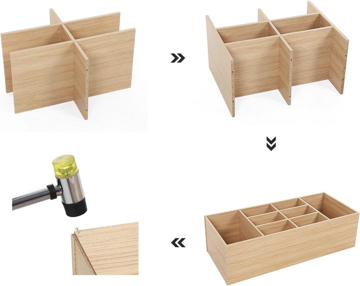 Actual product image Vasagle Shoe bench LHS10NLV1 oak, grey wood 104.0 cm (30 x 104 x 48 cm)