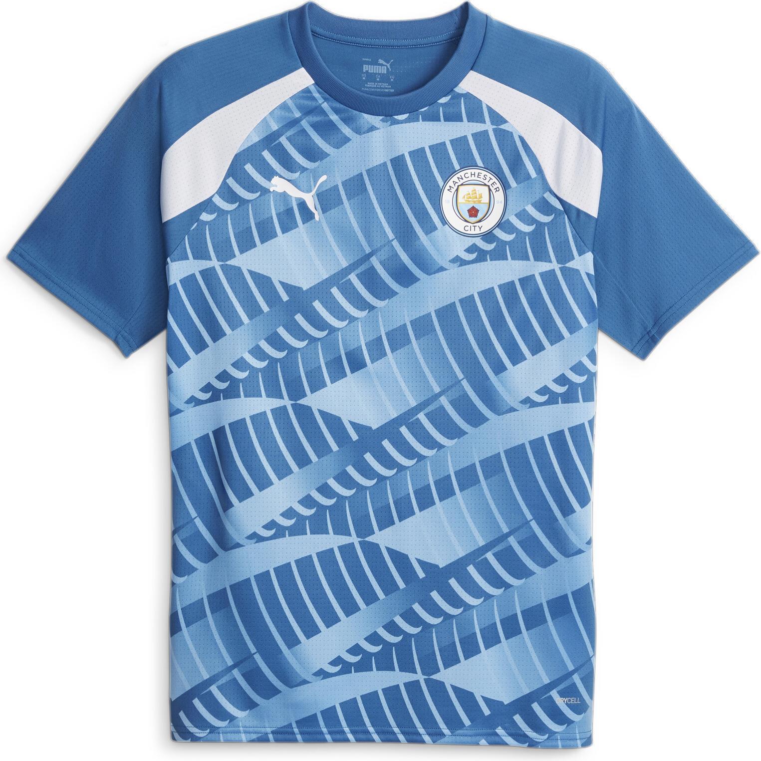 Puma, Herren, Fussballtrikot, MCFC Prematch SS Jersey (XL), Blau, XL