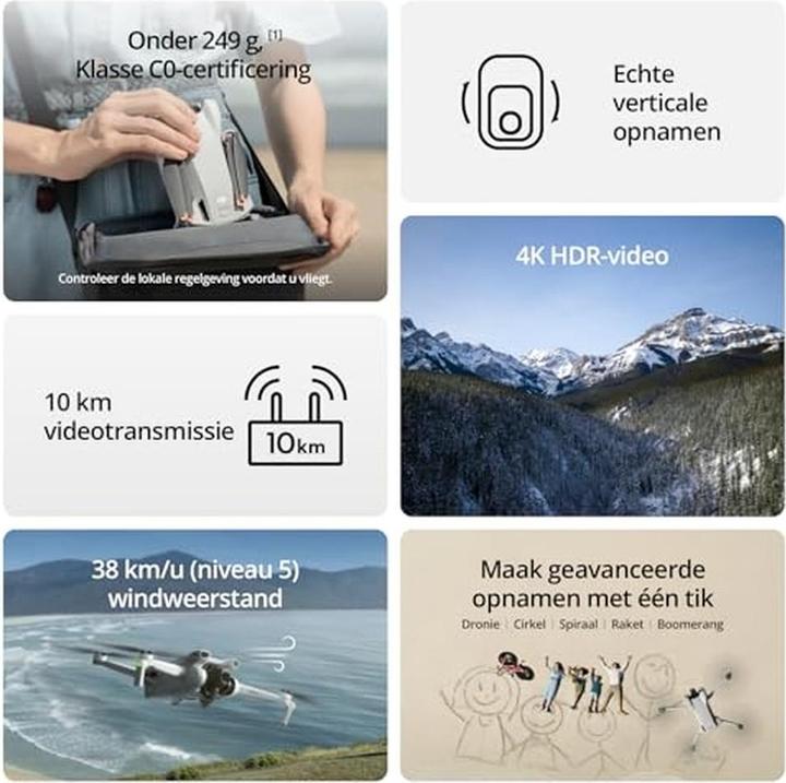 Immagine prodotto DJI Mini 3 con controller RC e Fly More Combo (38 min, 248 g, 48 Mpx)