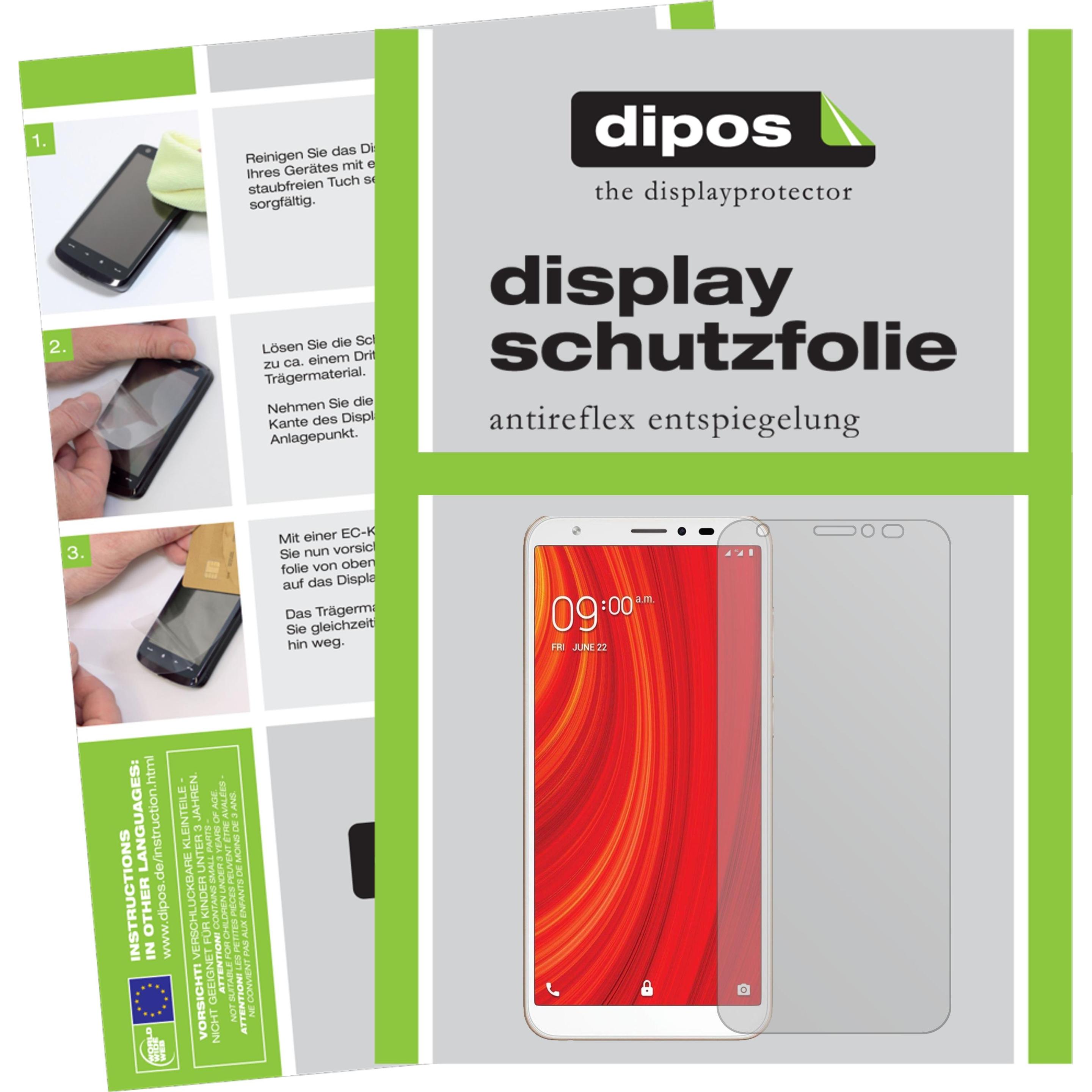 Dipos Displayschutzfolie Antireflex (6 Stück, Lava Z61), Smartphone Schutzfolie, Transparent