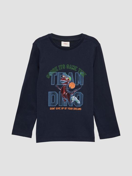 S.Oliver T-Shirt Langarmshirt mit schimmerndem Print (92)