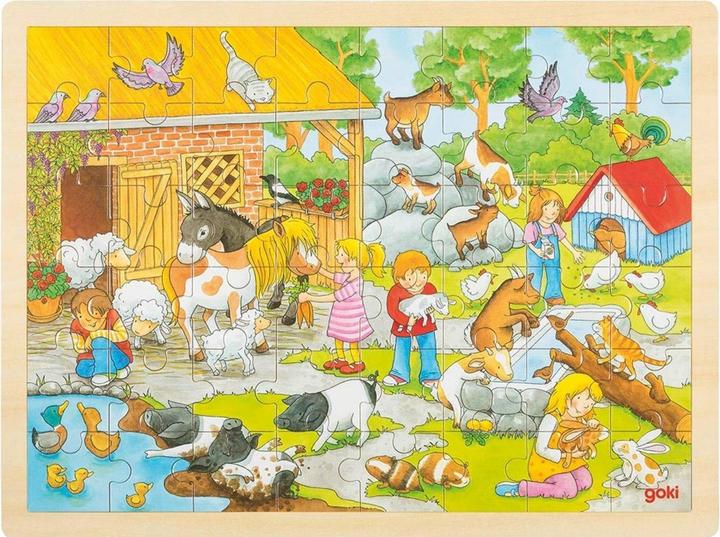 Goki Einlegepuzzle Streichelzoo (48 Teile)