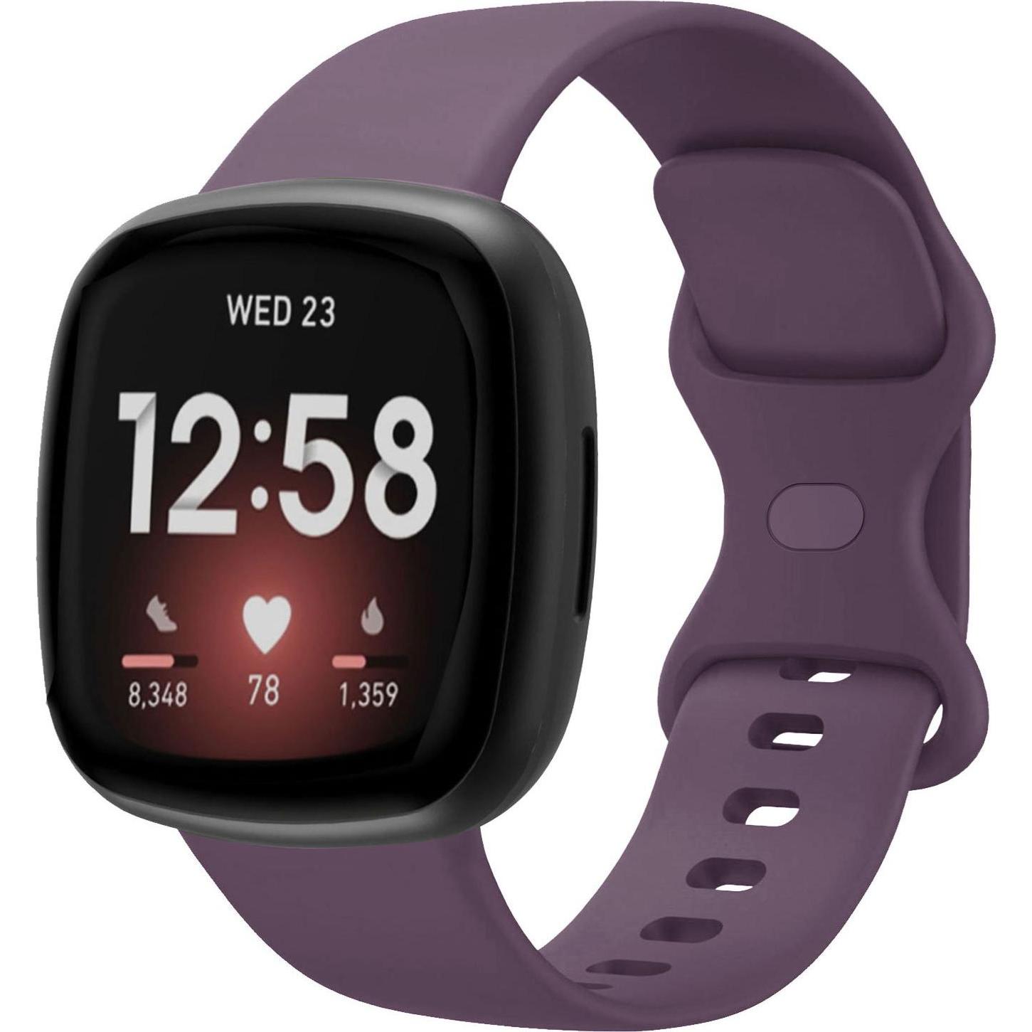 Thumbnail - Strap-it Silikon Armband (Silikon, Versa 3), Uhrenarmband, Violett