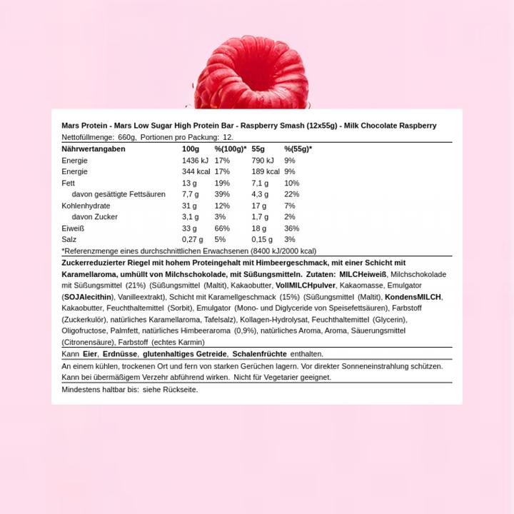 Image du produit Mars Raspberry Smash (748 g, 12 pcs)