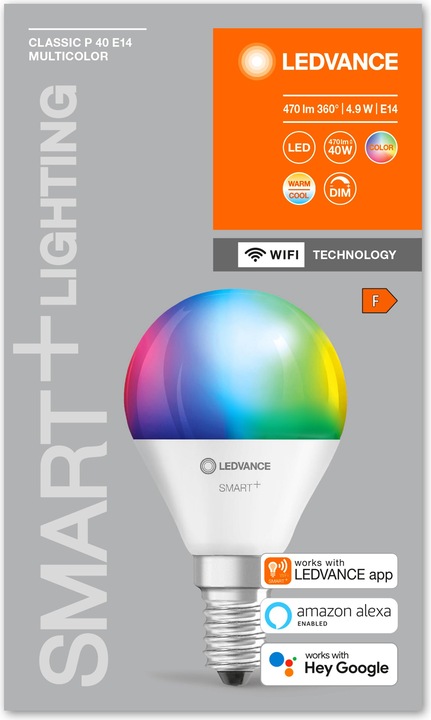 Produktbild Ledvance Smart+ Wifi Mini Bulb (E14, 5 W, 470 lm, 1 x, F)