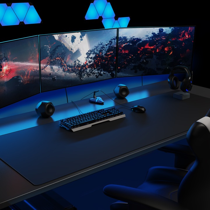 Actual product image Titanwolf Gaming mouse pad, XXXL speed gaming mouse mat, mouse pad extra large surface of 1600 x 600mm, black (XXL)