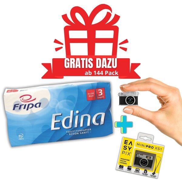 Actual product image Fripa Toilet paper Edina bright white, design: 3-ply, sheet/roo.: 250 (8 x)