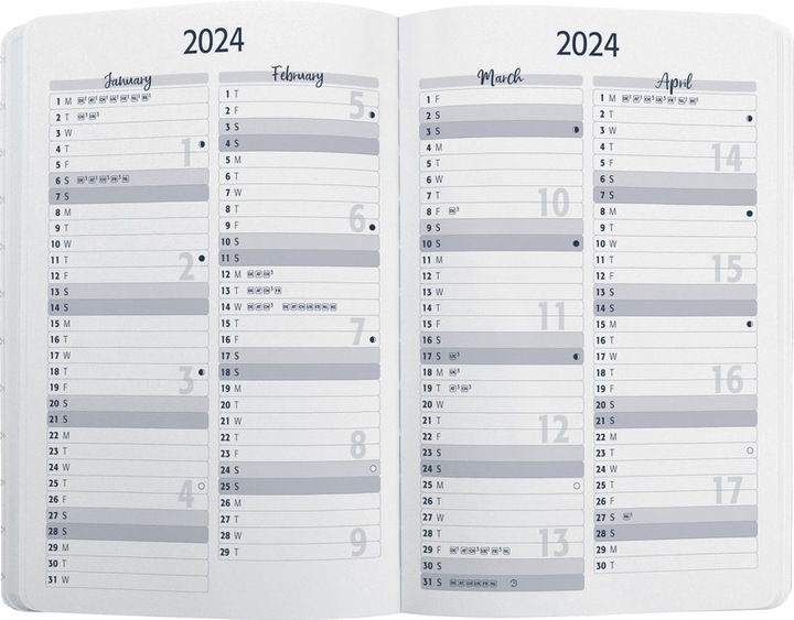Image du produit Jolie Agenda de poche motif (9,5 x 15 cm, Allemand, Français, Italien, Anglais)