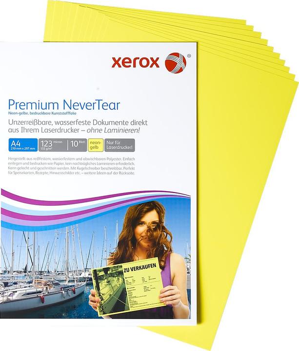 Produktbild Xerox Kopierfolie Premium NeverTear DIN A4 123µm Polyester gelb 10 Folien/Pack. (10 x, A4)