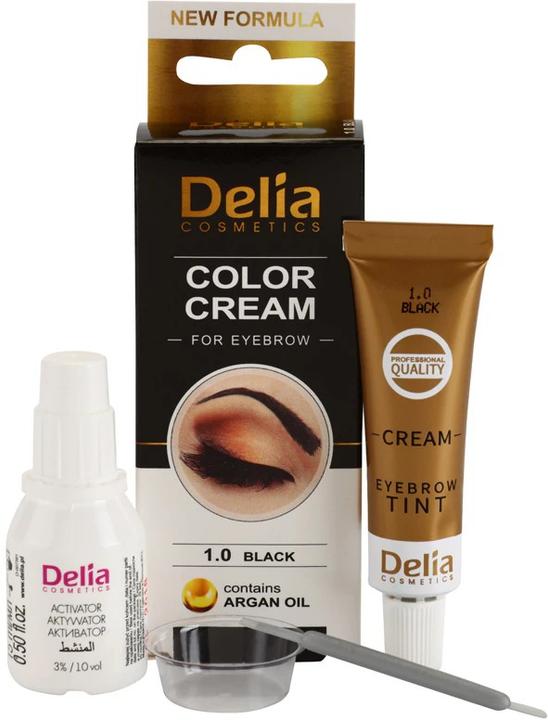 Actual product image Delia Cosmetics Delia - Henna for eyebrows cream 1.0ack 15ml (1.0 Black)