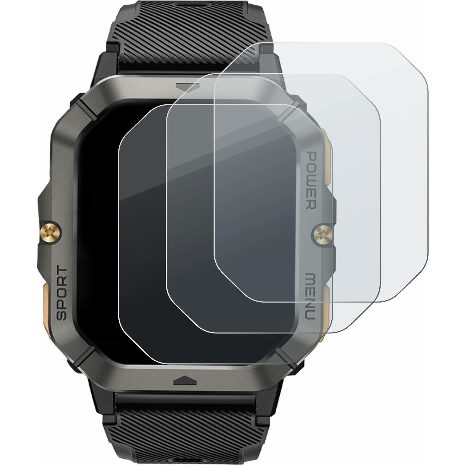 Thumbnail - BROTECT Schutzglas Schutzfolie Displayschutz Display Schutz Glas Folie matt, Smartwatch Schutzfolie, Grau