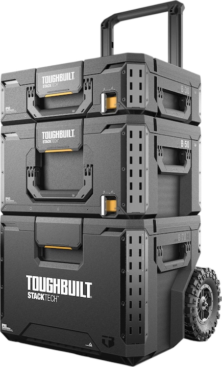 ToughBuilt StackTech TB-B1S3-B-70R Werkzeugkisten Set mit Rollen 3 tlg. IP65 86 x 56 x 40 cm (3 x)