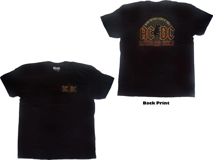 Actual product image AC/DC Hard As Rock + Back Print (M)