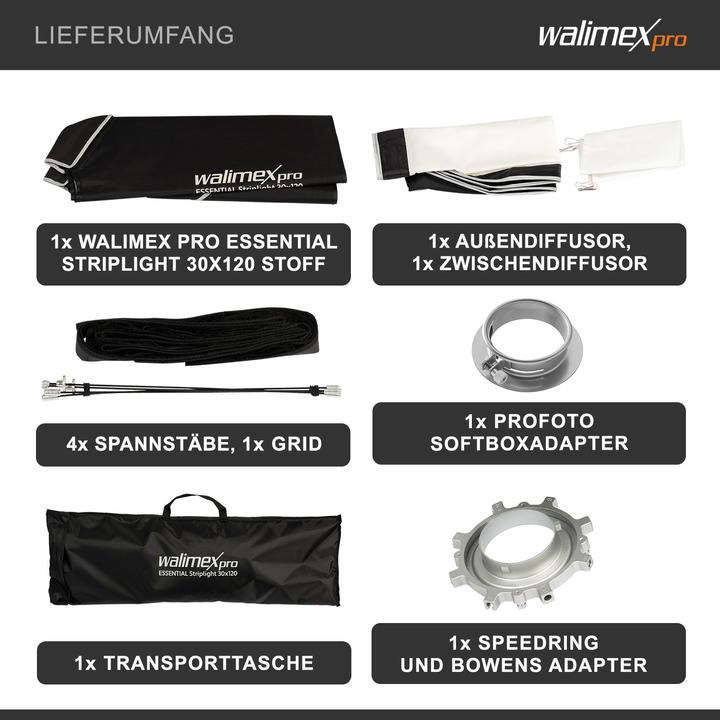 Produktbild Walimex pro Essential Striplight 30x120 Profoto (Softbox)