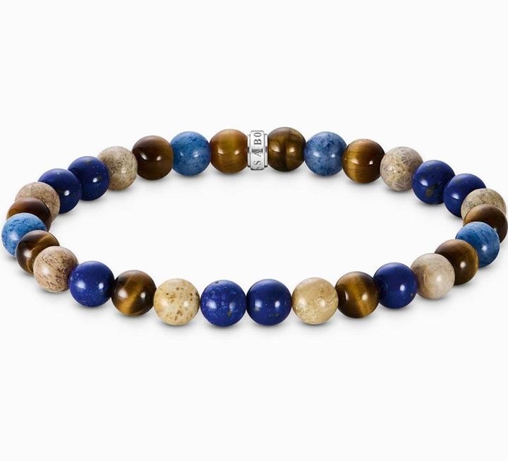 Produktbild Thomas Sabo Bead Armband in Braun und Blautönen (19 cm, Silber 925)