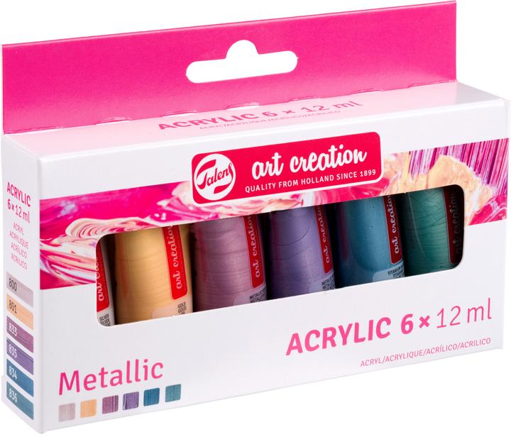Produktbild Talens AKRYLMALK.METALLIC ARTCR.6x12ml (Metallic sortiert, 12 ml)