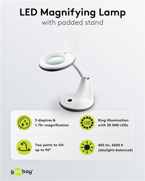 Produktbild Goobay LED-Stand-Lupenleuchte, 6 W (60366)