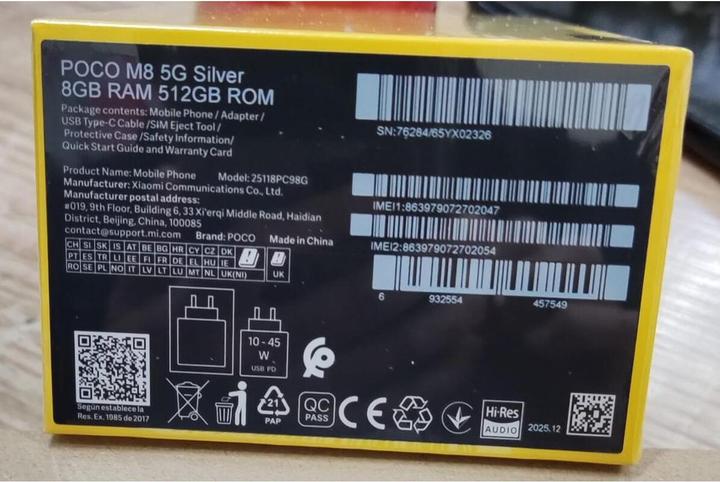 Actual product image Xiaomi Smartphone MOBILE PHONE M8 5G/8/512GB SILVER MZB0NRAEU (512 GB, Silver, Silver, 6.77", Hybrid Dual SIM, 5G)