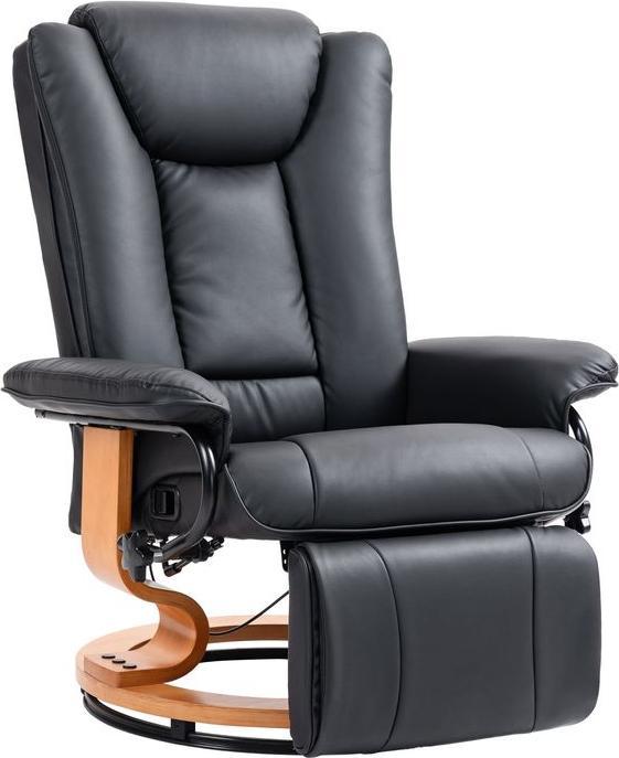 Produktbild Swisshandel24 Relaxsessel Drehbar, Fernsehsessel, bis 150 kg, Kunstleder, Schwarz