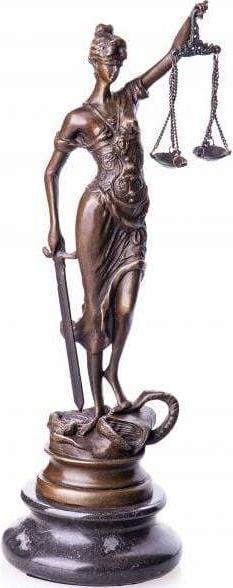 Actual product image Palazzo Justitia Justice signed bronze sculpture