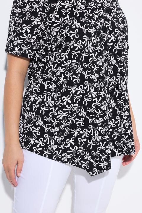 Produktbild Ulla Popken T-Shirt, Schleifen, Biesen, A-Linie, Rundhals, Halbarm (58)