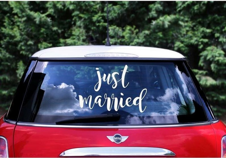 Produktbild Partydeco Auto Sticker Just Married