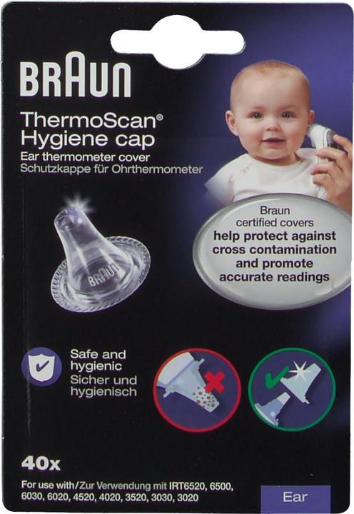 Actual product image Braun ThermoScan replacement protective caps LF40EULA