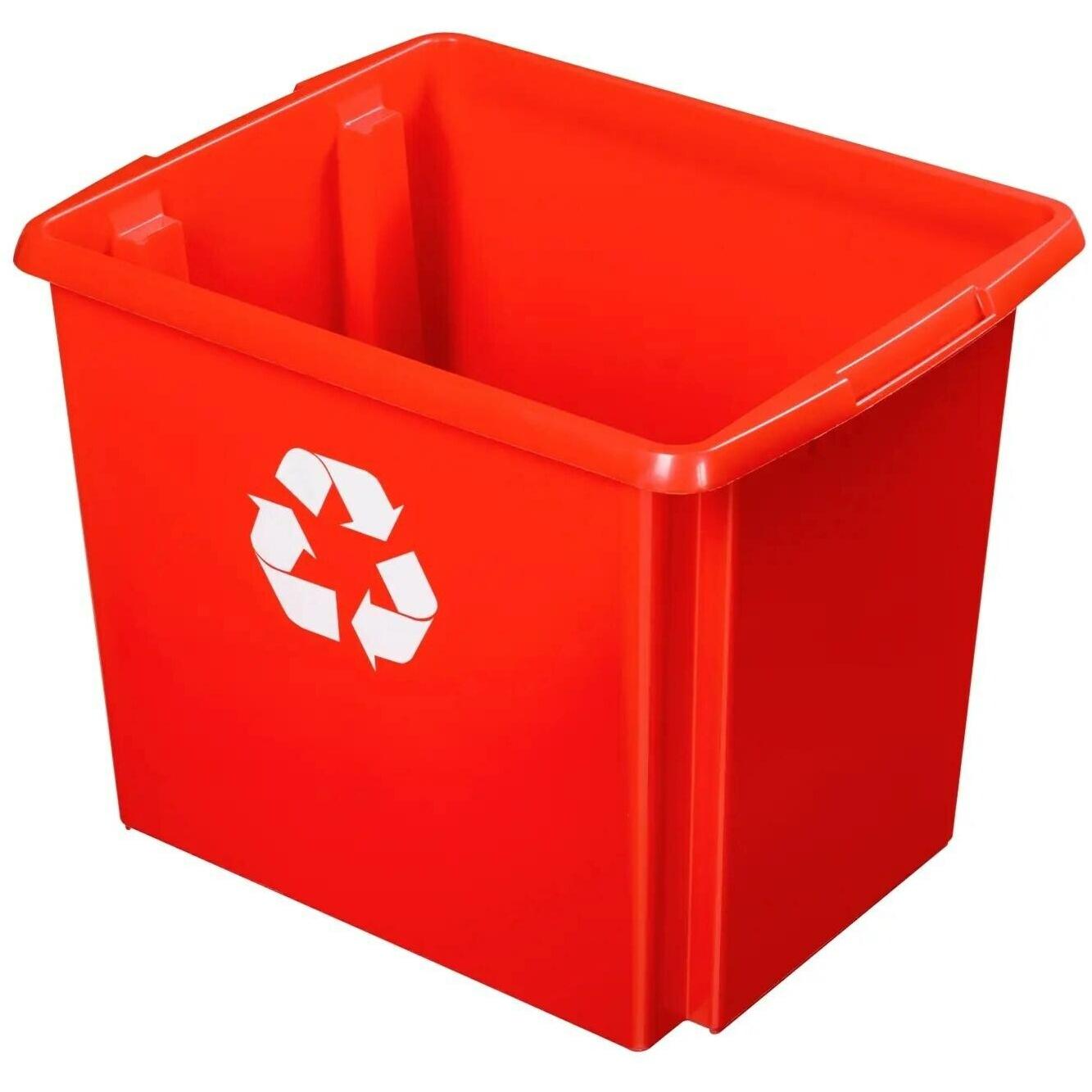 4x Sunware Recycle-Box Nesta, versch. Ausführungen, Abfalleimer, Rot