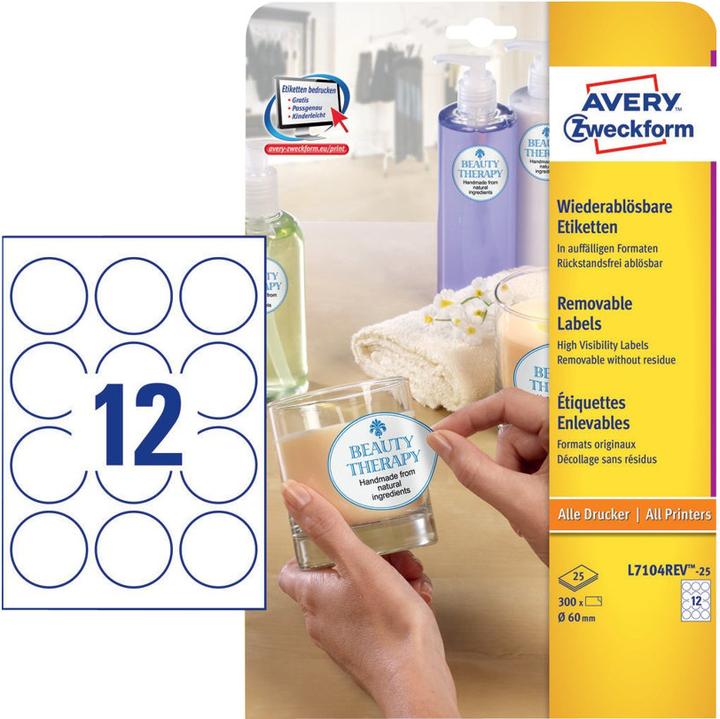 Actual product image Avery Round labels