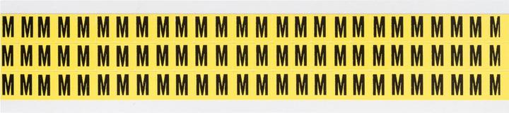 Actual product image Brady 3410-M, B-499, black on yellow, 9 x 13mm, letter M, character height 8mm(25 K. á 78 E.)