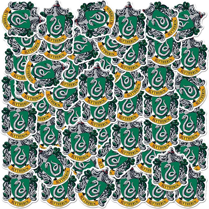 Actual product image Deluxe Slytherin Crest Stickers (Pack of 50)