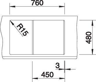 Produktbild Blanco Metra 45 S (Einbauspüle, 78 cm, 50 cm)