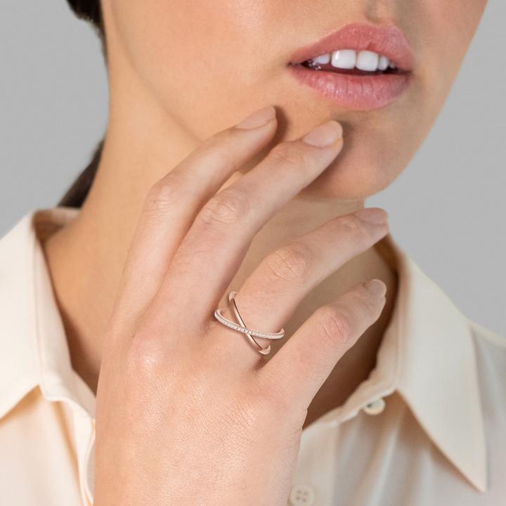 Immagine prodotto Glanzstücke München Donna Argento Cubico Zirconia Oro Rosa - 31982 (50, 925 Argento)
