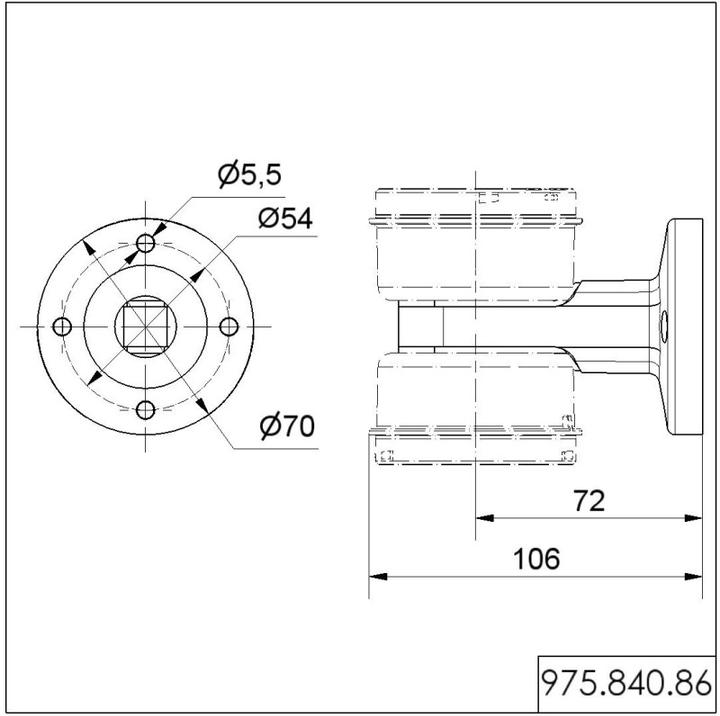 Actual product image Werma Bracket for double side mount